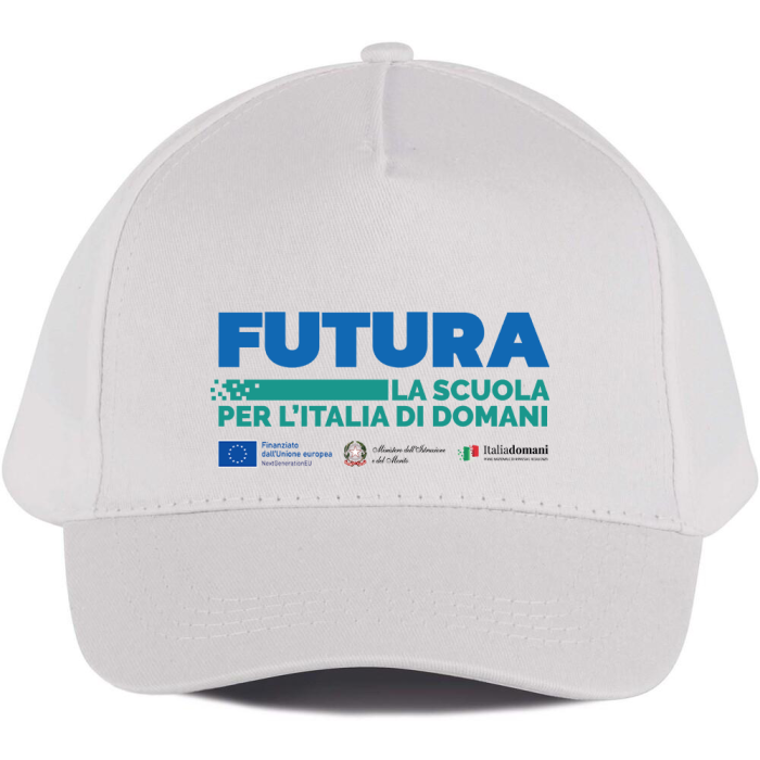 Cappellino Personalizzato 5 Pannelli con Visiera - Ideale Per Scuola PON POC PNRR