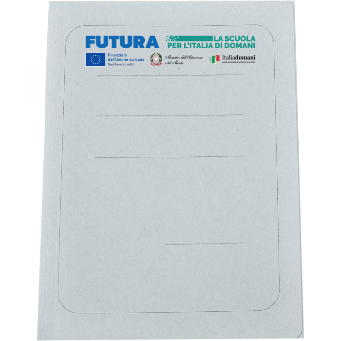 Cartelle Cartelline 3 Lembi Persoalizzate in cartoncino 25x34 cm (50 Pz.) - Ideale Per Scuola PON POC PNRR