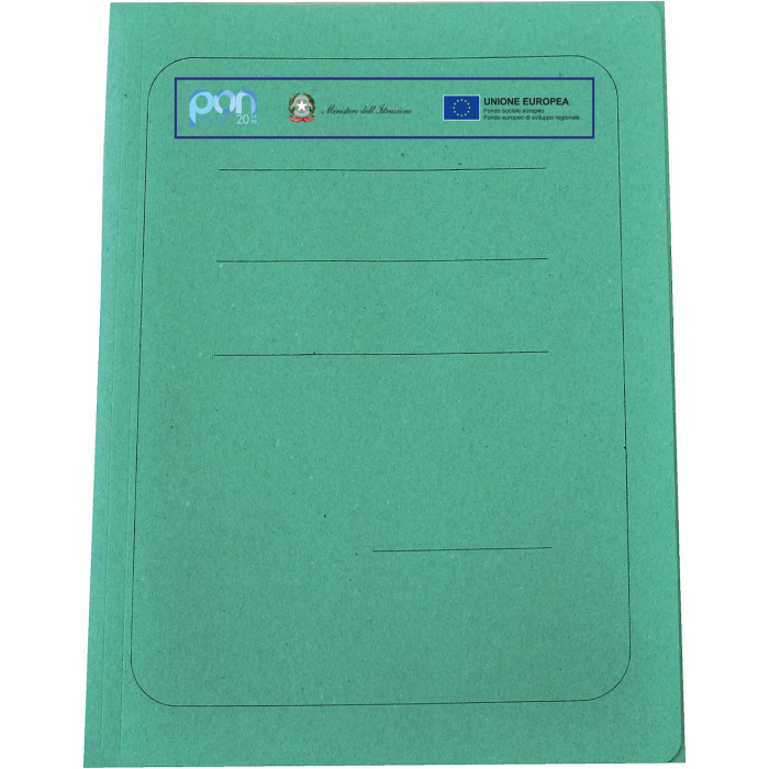 Cartelle Cartelline 3 Lembi Persoalizzate in cartoncino 25x34 cm (50 Pz.) - Ideale Per Scuola PON POC PNRR