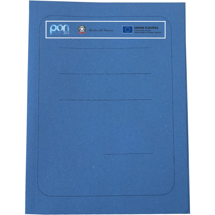 Cartelle Cartelline 3 Lembi Persoalizzate in cartoncino 25x34 cm (50 Pz.) - Ideale Per Scuola PON POC PNRR