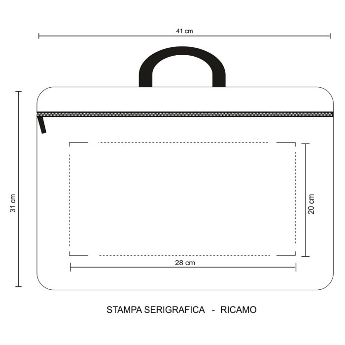 Cartella Valigetta Borsa Porta Documenti Personalizzata Custodia Porta PC Notebook 41x31 cm