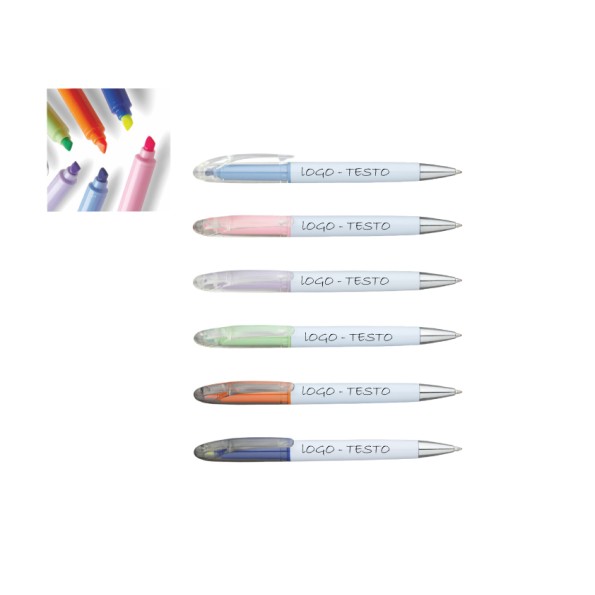 Penna Sfera Tyler Con Evidenziatore e Stampa Personalizzata