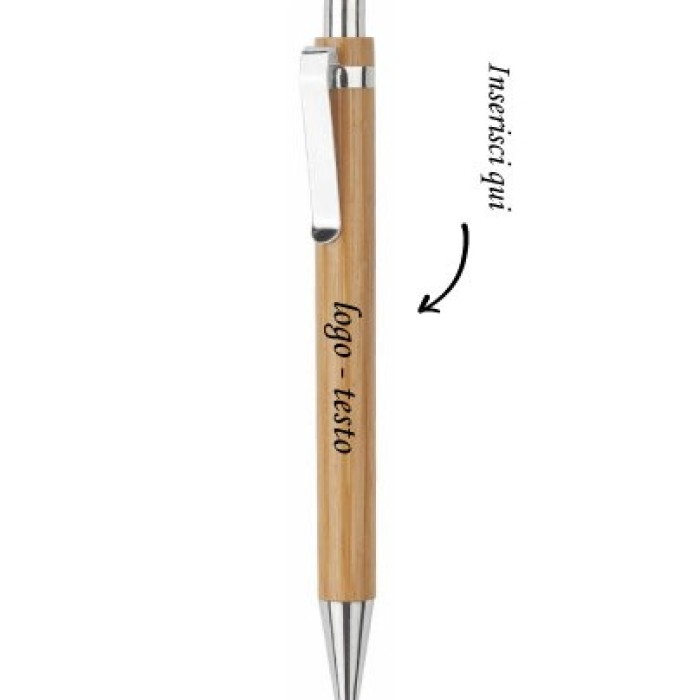 Penna Sfera a Scatto in Bamboo Trank con Stampa Personalizzata