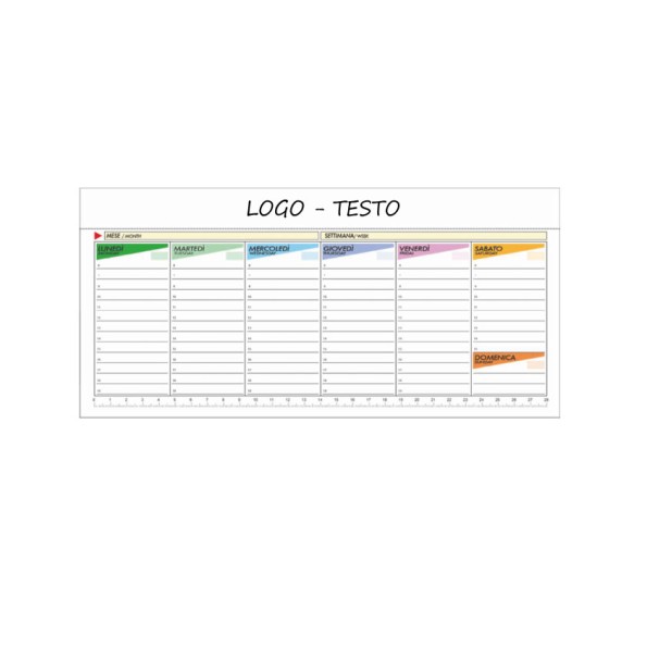 Planning con Testata Cartonata Personalizzata 30x14,5 CM