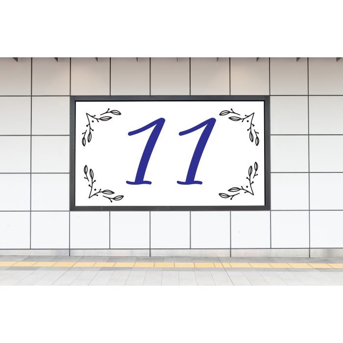 Mattonella Piastrella in Ceramica con Stampa Personalizzata Numero Civico
