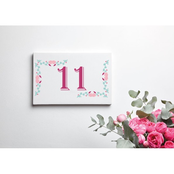 Mattonella Piastrella in Ceramica con Stampa Personalizzata Numero Civico
