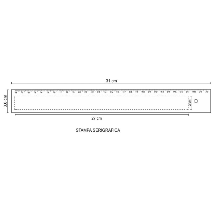 Righello con Stampa Personalizzata 30 cm