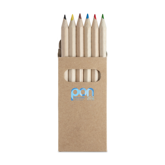 Set Pastelli colorati 6 pezzi con Stampa Personalizzata