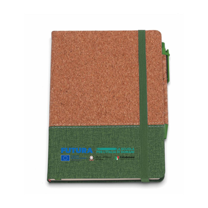 Block Notes In Sughero cm. 15x21x1,6 con Stampa Personalizzata