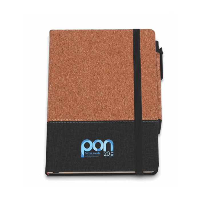 Block Notes In Sughero cm. 15x21x1,6 con Stampa Personalizzata