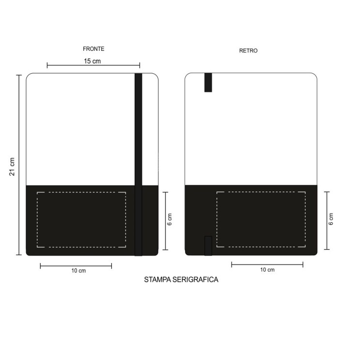 Block Notes In Sughero cm. 15x21x1,6 con Stampa Personalizzata