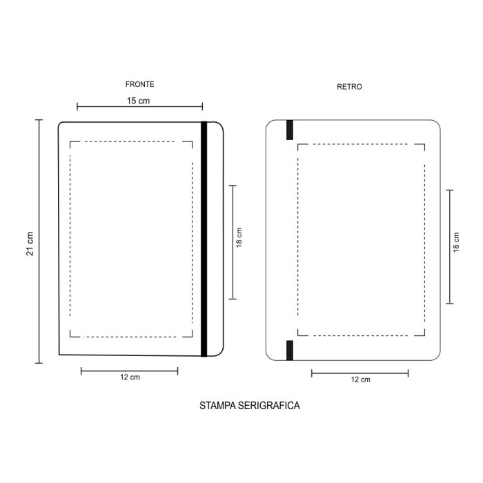 Block Notes Sughero cm. 15x21 con Stampa Personalizzata