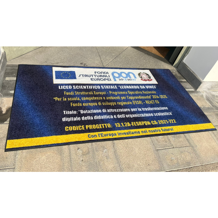 Tappeto Zerbino Asciugapassi Personalizzato con Bordo Antinciampo 200x300Cm