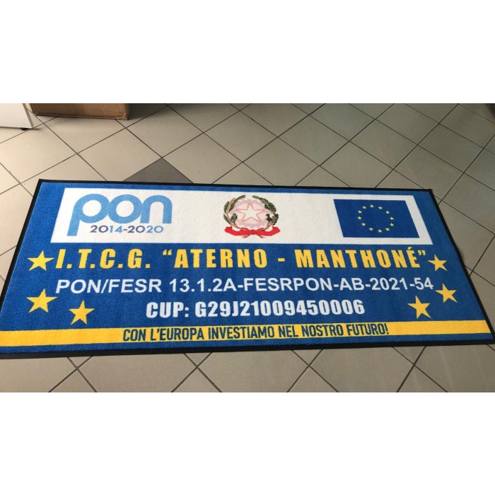 Tappeto Zerbino Asciugapassi Personalizzato con Bordo Antinciampo 150x300Cm