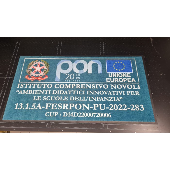 Tappeto Zerbino Asciugapassi Personalizzato con Bordo Antinciampo 75x100Cm
