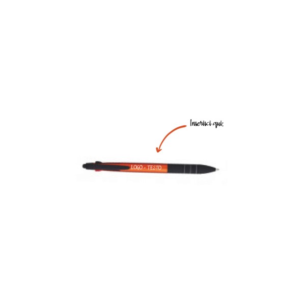 Penna a Sfera a Scatto Touch 3 Colori con Stampa Personalizzata