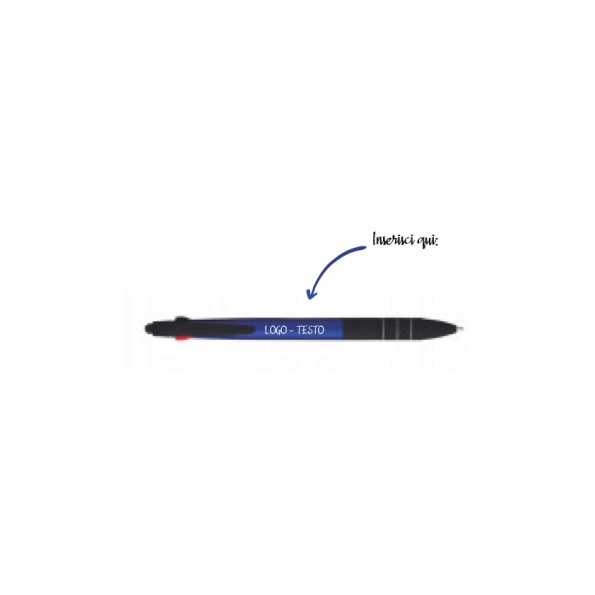 Penna a Sfera a Scatto Touch 3 Colori con Stampa Personalizzata