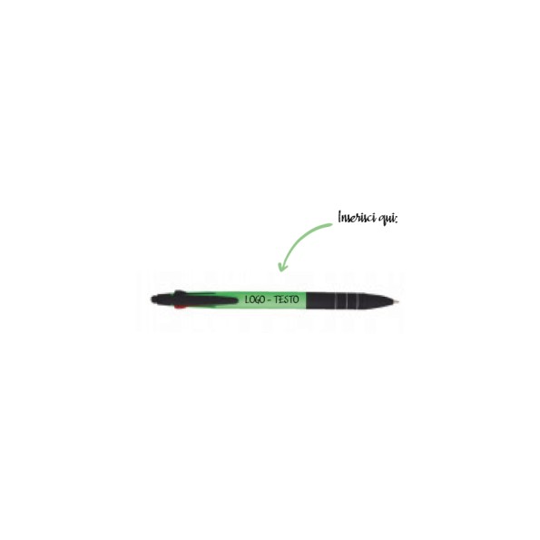 Penna a Sfera a Scatto Touch 3 Colori con Stampa Personalizzata