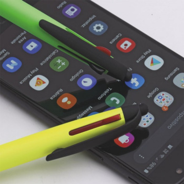 Penna a Sfera a Scatto Touch 3 Colori con Stampa Personalizzata
