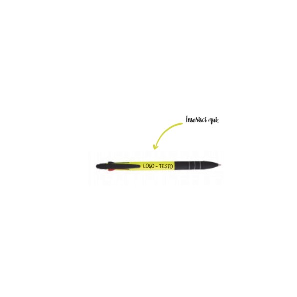 Penna a Sfera a Scatto Touch 3 Colori con Stampa Personalizzata