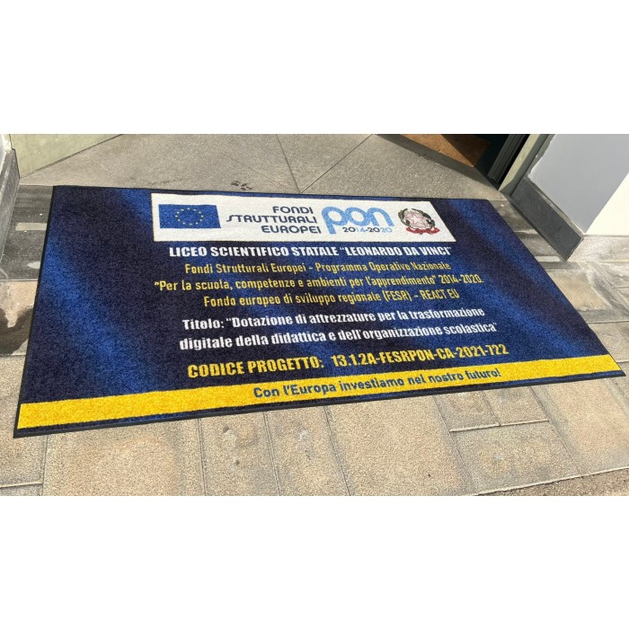 Tappeto Zerbino Asciugapassi Personalizzata con Bordo Antinciampo 85x140Cm