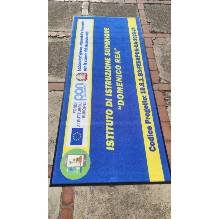 Tappeto Zerbino Asciugapassi Personalizzato con Bordo Antinciampo 115x260Cm