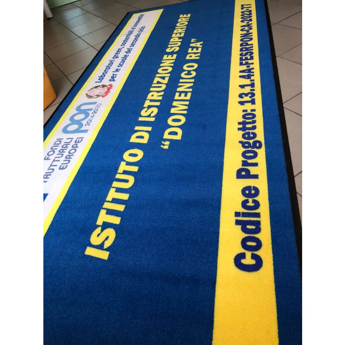 Tappeto Zerbino Asciugapassi Personalizzato con Bordo Antinciampo 115x260Cm