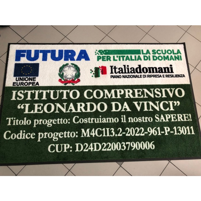 Tappeto Zerbino Asciugapassi Personalizzato con Bordo Antinciampo 150x200Cm