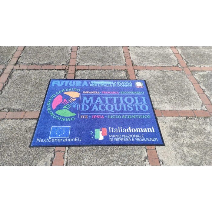 Tappeto Zerbino Asciugapassi Personalizzato con Bordo Antinciampo 85x100Cm