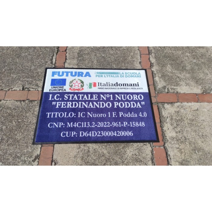 Tappeto Zerbino Asciugapassi Personalizzato con Bordo Antinciampo 85x100Cm