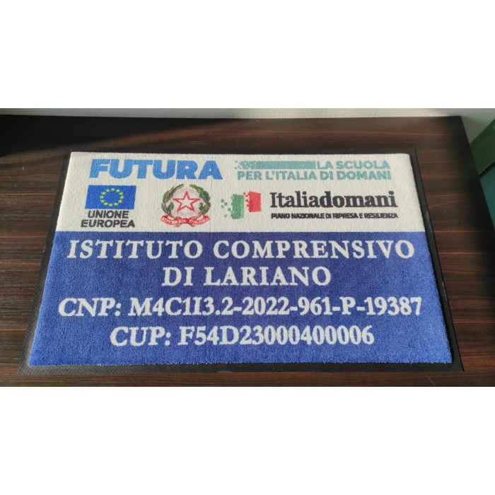 Tappeto Zerbino Asciugapassi Personalizzato con Bordo Antinciampo 60x100Cm