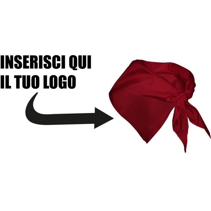Bandana rettangolare in poliestere con stampa personalizzata