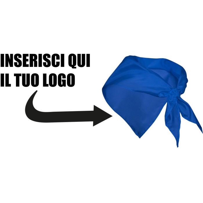 Bandana rettangolare in poliestere con stampa personalizzata