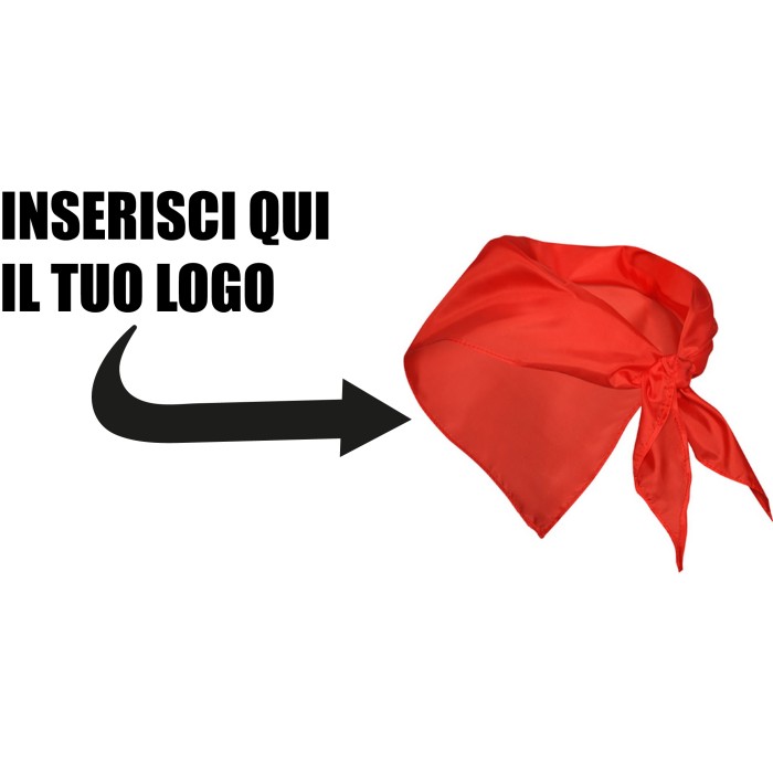 Bandana rettangolare in poliestere con stampa personalizzata