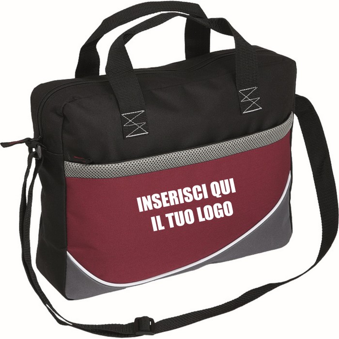 Borsa Porta Documenti in Poliestere 600D cm 38x30x9 Personalizzata