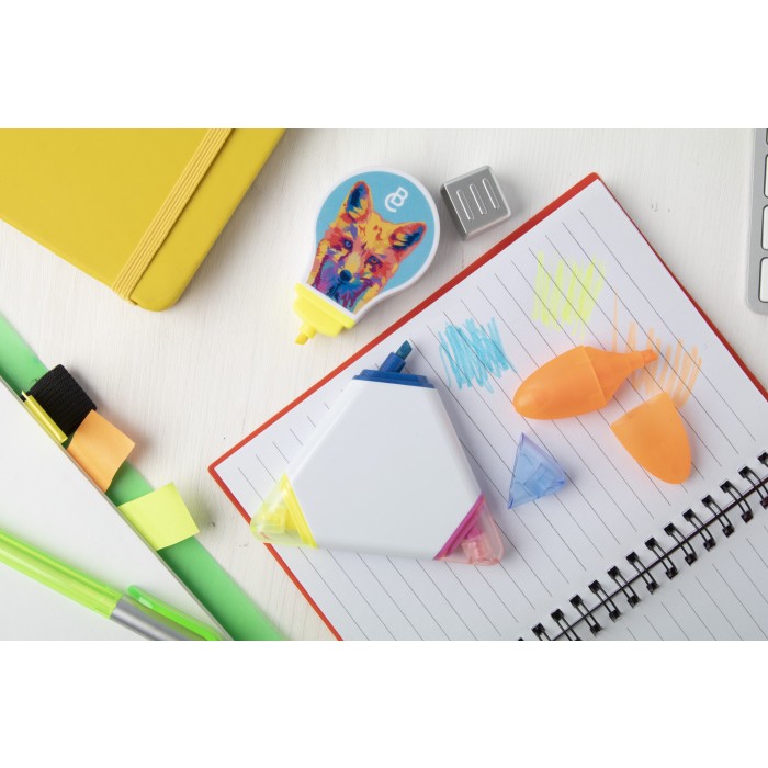 Evidenziatore a forma di triangolo 3 colori Personalizzato