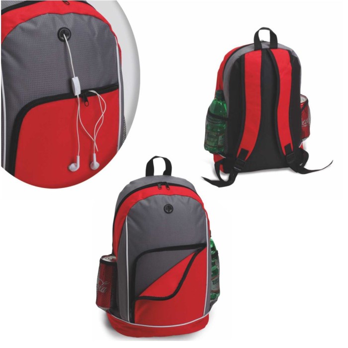 Zaino Everest in Poliestere 600D e Jaquard cm  30 x 17,5 x 44,5 Personalizzato