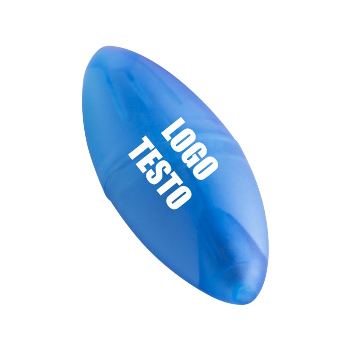 Evidenziatore in plastica traslucida di forma ovale Personalizzato