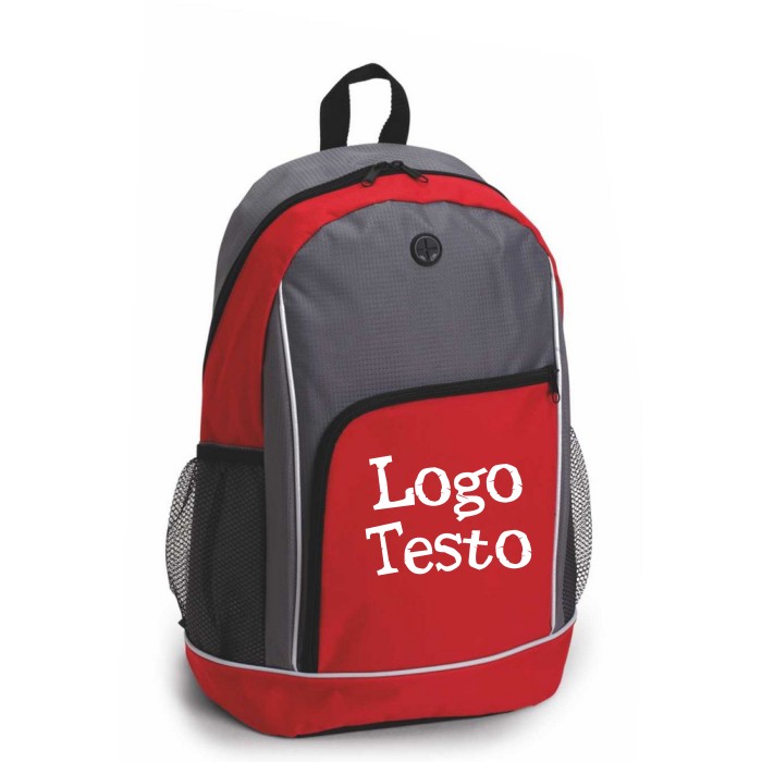 Zaino Everest in Poliestere 600D e Jaquard cm  30 x 17,5 x 44,5 Personalizzato