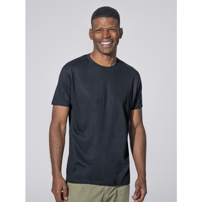 T-shirt basic a maniche corte con scollo tondo e 100% cotone Personalizzata a Colori