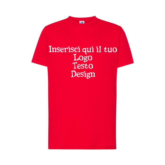 T-shirt basic a maniche corte con scollo tondo e 100% cotone Personalizzata a Colori
