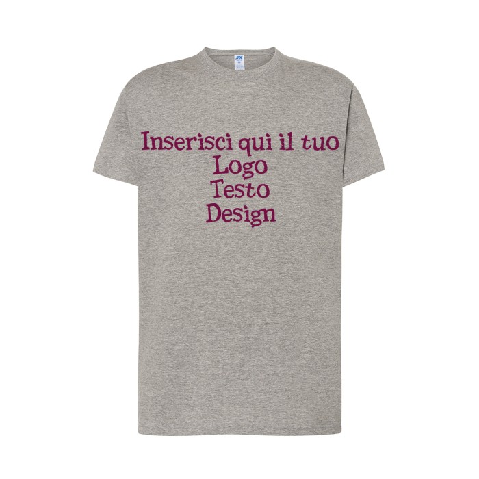T-shirt basic a maniche corte con scollo tondo e 100% cotone Personalizzata a Colori