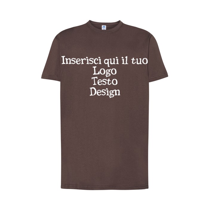 T-shirt basic a maniche corte con scollo tondo e 100% cotone Personalizzata a Colori