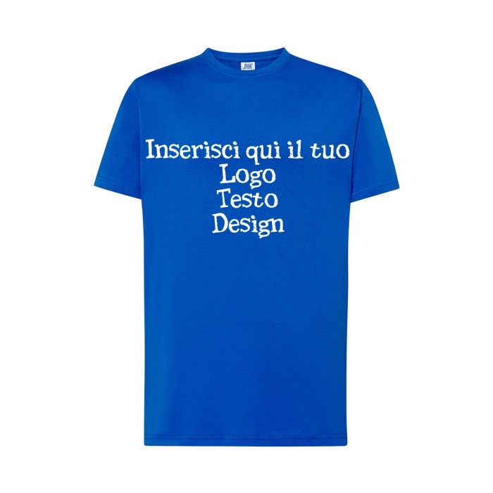 T-shirt basic a maniche corte con scollo tondo e 100% cotone Personalizzata a Colori