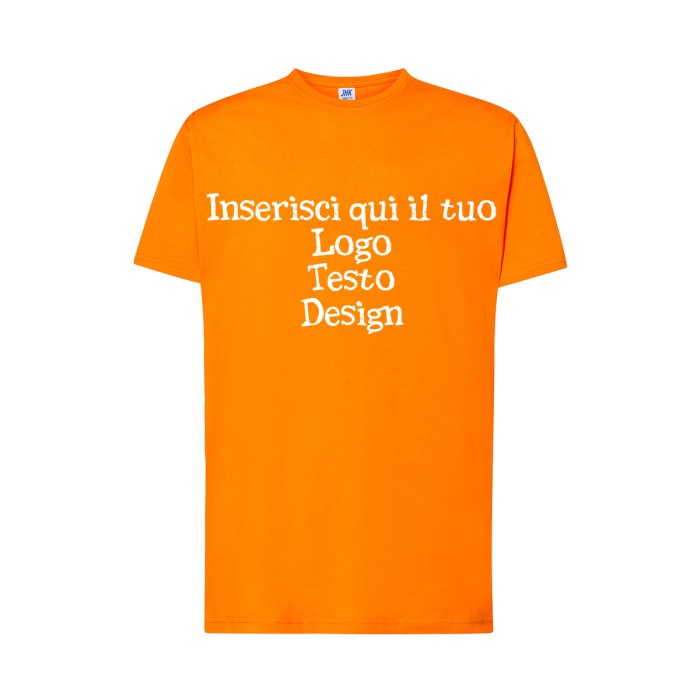 T-shirt basic a maniche corte con scollo tondo e 100% cotone Personalizzata a Colori