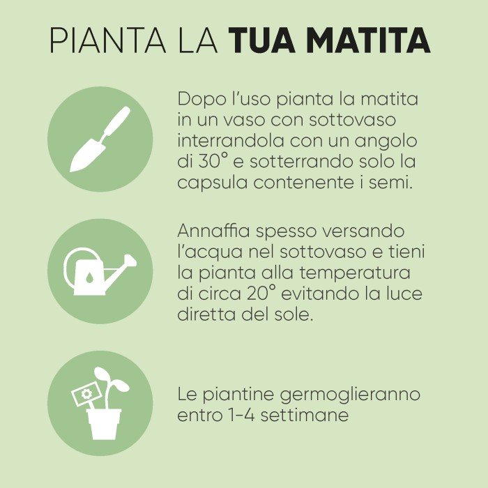 Matita piantabile in legno Pomodoro Personalizzata