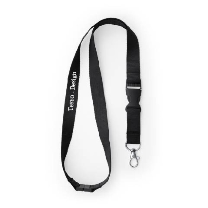 Porta Badge 11,7x9 Cm con Laccio Lanyard Da Collo e Fibbia Staccabile In Poliestere Personalizzato