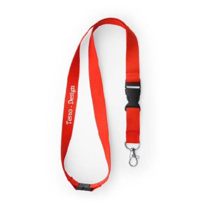 Porta Badge 11,7x9 Cm con Laccio Lanyard Da Collo e Fibbia Staccabile In Poliestere Personalizzato