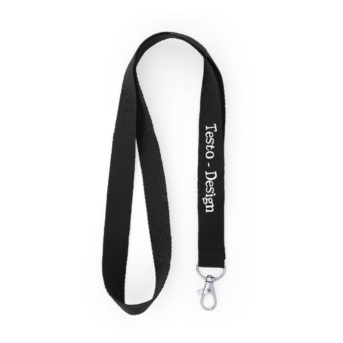 Porta Badge 11,7x9 Cm con  Lanyard In Poliestere Personalizzato