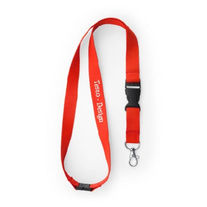 Porta Badge 8,2x12,4 Cm con  Laccio Lanyard Da Collo e Fibbia Staccabile In Poliestere Personalizzato